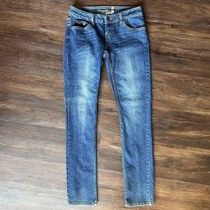 American Rag Cie Skinny Jeans Juniors Size 3 R Low Rise Medium Wash Blue Denim